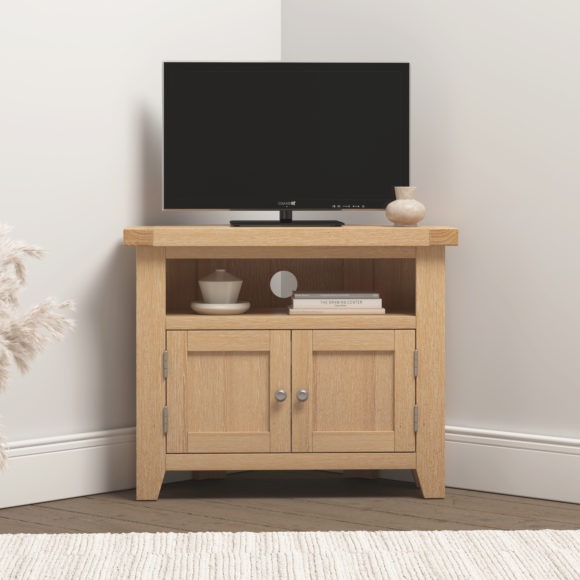seconique Windsor Corner TV Unit Natural Oak