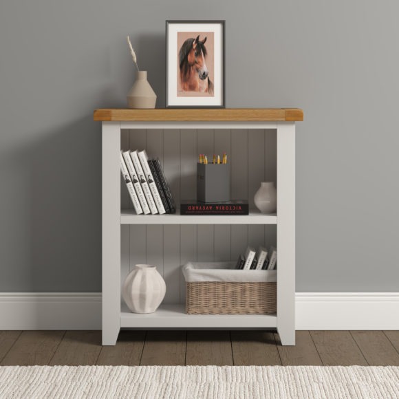 seconique Windsor Low Bookcase Ivory/Oak