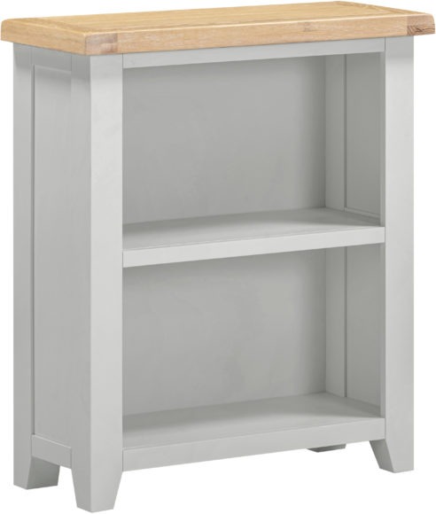 Seconique Windsor Low Bookcase Pebble Grey/Oak
