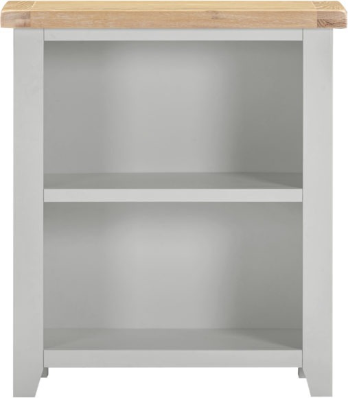 Seconique Windsor Low Bookcase Pebble Grey/Oak