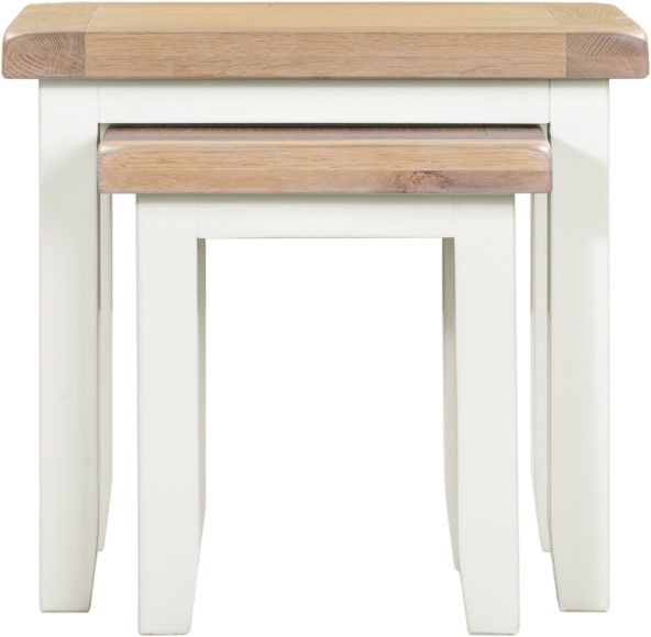 Seconique Windsor Nest Of 2 Tables Ivory/Oak
