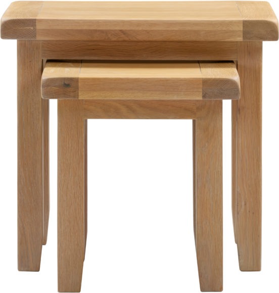 Seconique Windsor Nest Of 2 Tables Natural Oak