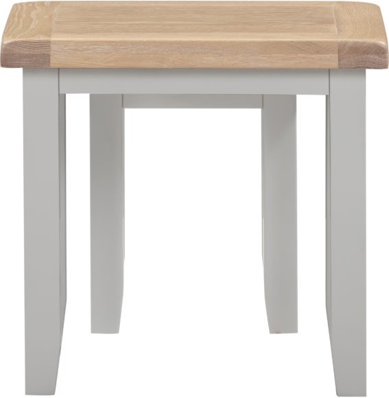 Seconique Windsor Nest Of 2 Tables Pebble Grey/Oak