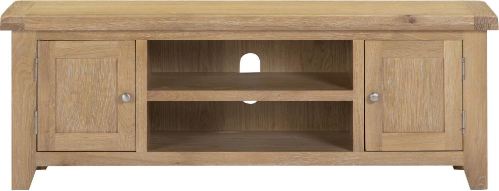 Seconique Windsor Straight TV Unit Natural Oak