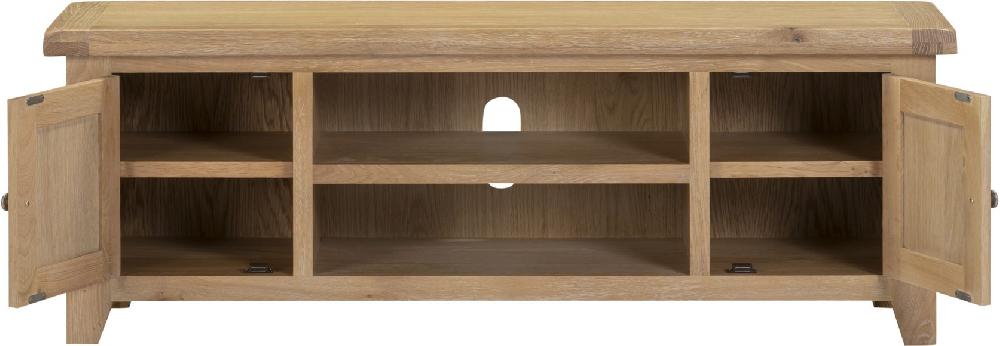 Seconique Windsor Straight TV Unit Natural Oak