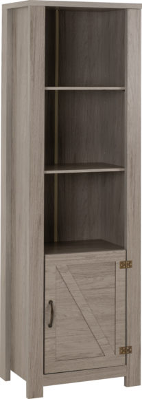 seconique Zurich 1 Door Bookcase Grey Wood Grain