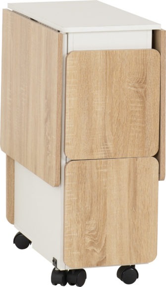 Seconique Seymore Stowaway Dining Set Oak Effect/White