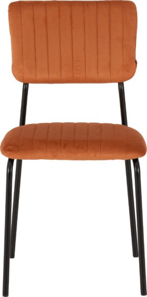 Seconique Sheldon Chair (Box Of 4) Burnt Orange Velvet Fabric