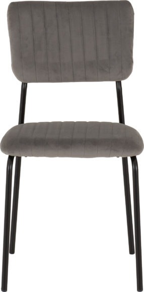 Seconique Sheldon Chair (Box Of 4) Grey Velvet Fabric