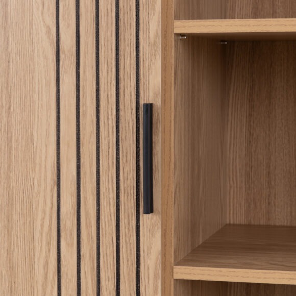 Seconique Tessa 1 Door Bookcase Unit Natural Oak Effect