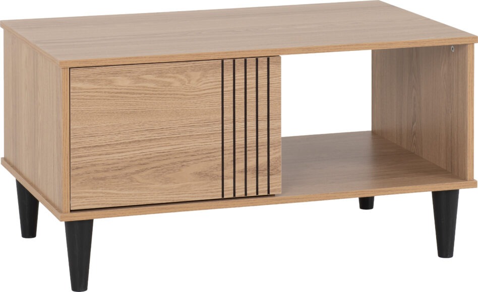 Seconique Tessa 1 Door Coffee Table Natural Oak Effect