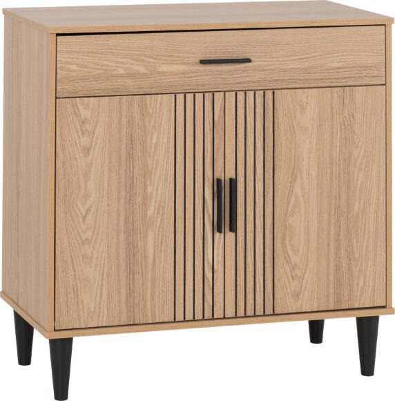 Seconique Tessa 2 Door 1 Drawer Sideboard Natural Oak Effect