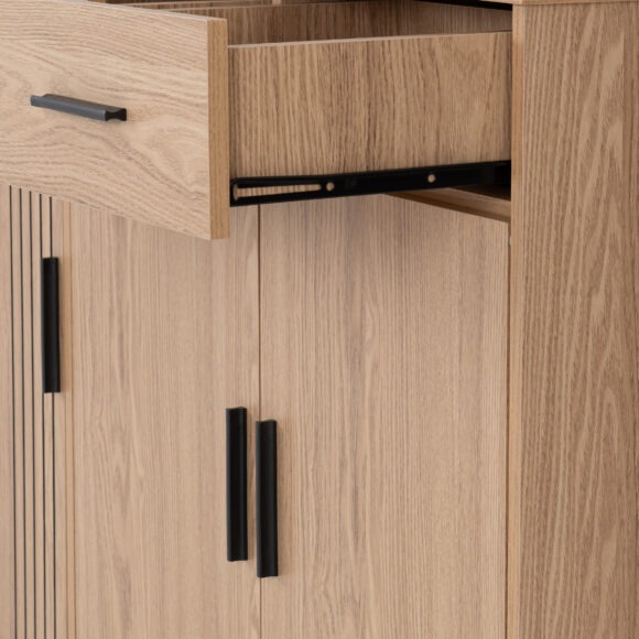 Seconique Tessa 3 Door 2 Drawer Sideboard Natural Oak Effect