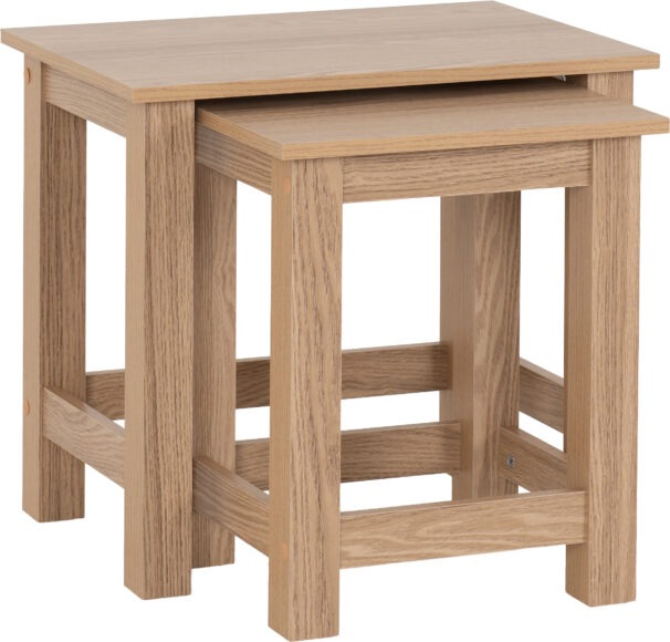 Seconique Tessa Nest Of 2 Tables Natural Oak Effect