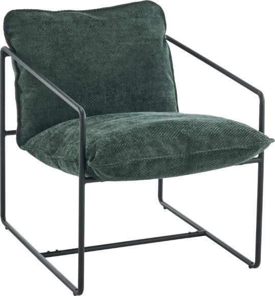 seconique Tivoli Occasional Chair Black Metal/Green Fabric