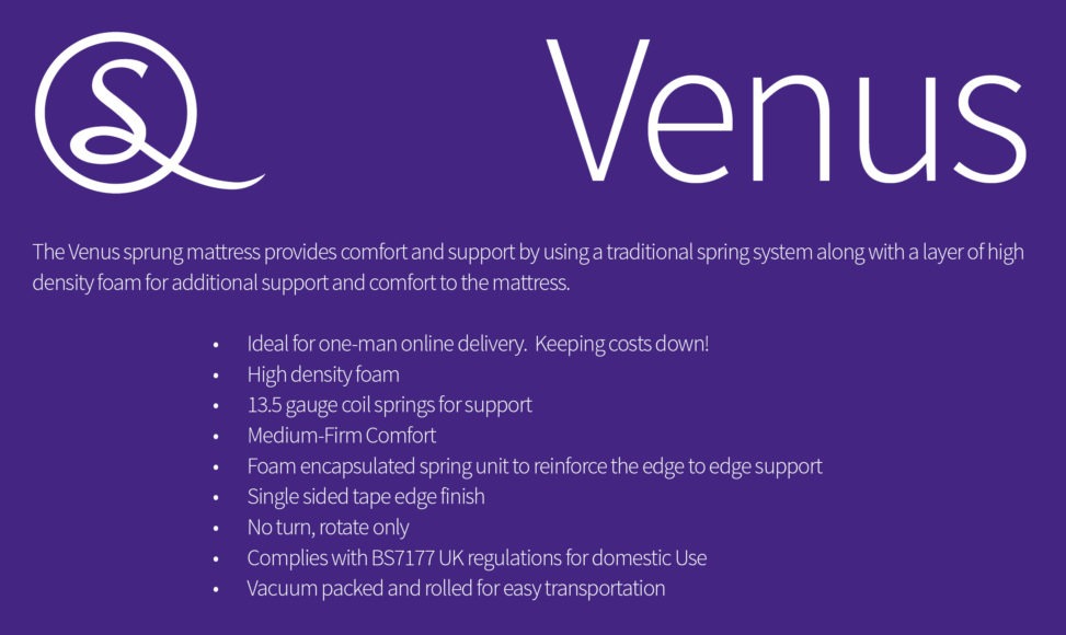 Seconique Venus 4' Memory Cool Rolled Mattress White Fabric