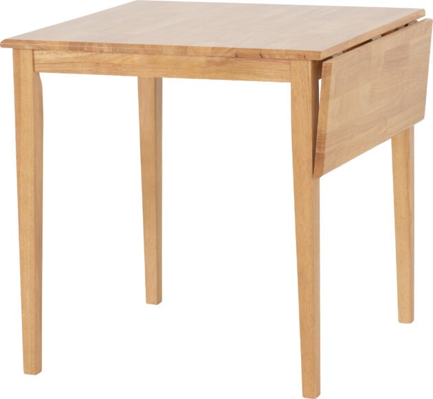 Seconique Vienna Drop Leaf Dining Set Medium Oak/Brown Faux Leather