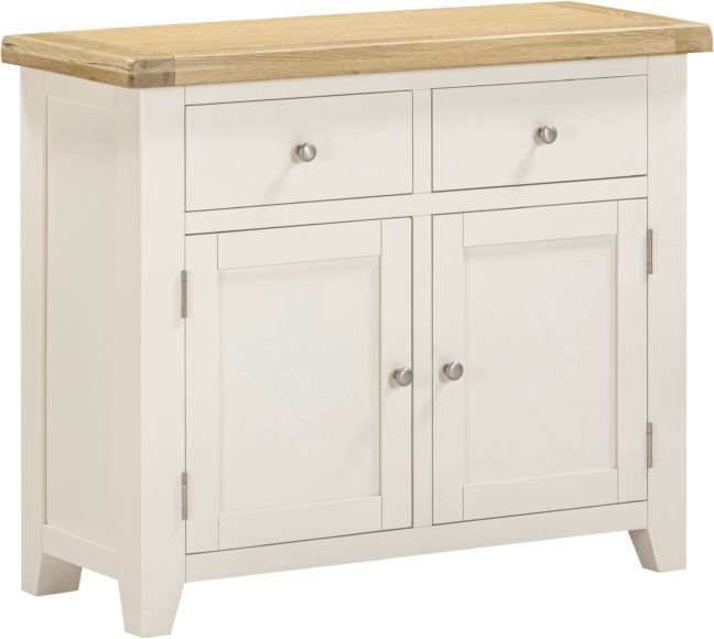 Seconique Windsor 2 Door 2 Drawer Sideboard Ivory/Oak