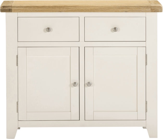 Seconique Windsor 2 Door 2 Drawer Sideboard Ivory/Oak