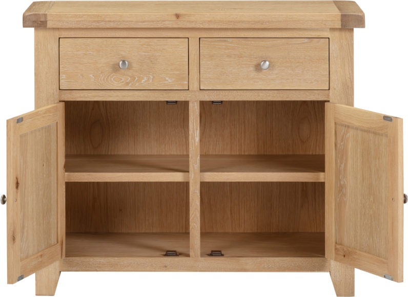 Seconique Windsor 2 Door 2 Drawer Sideboard Natural Oak
