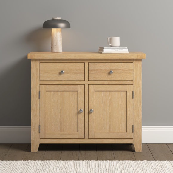 seconique Windsor 2 Door 2 Drawer Sideboard Natural Oak
