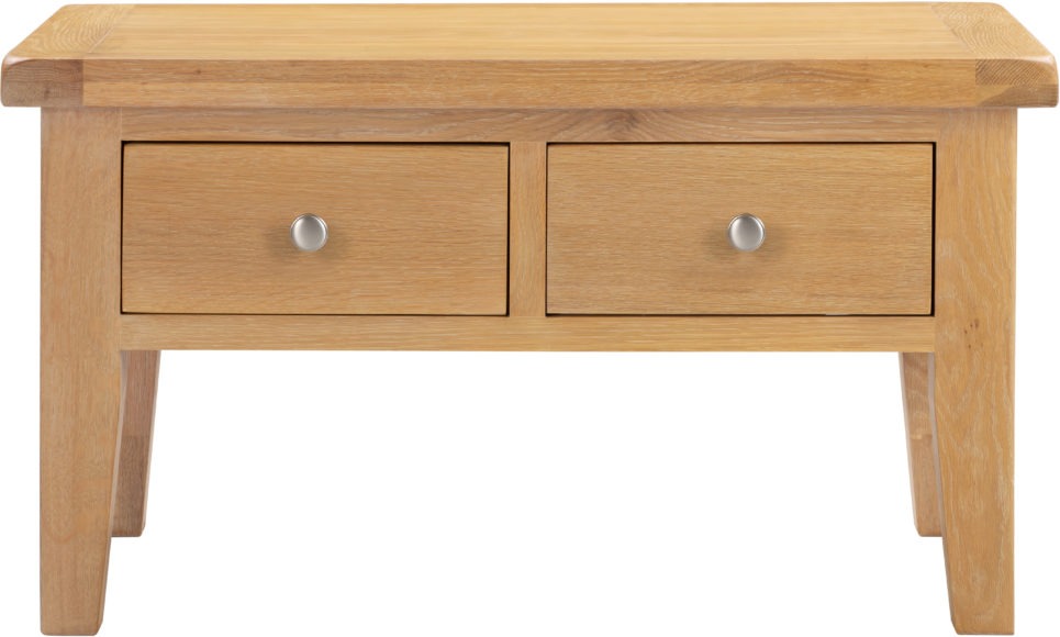 Seconique Windsor 2 Drawer Coffee Table Natural Oak