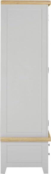 Seconique Windsor 3 Door 2 Drawer Wardrobe Pebble Grey/Oak