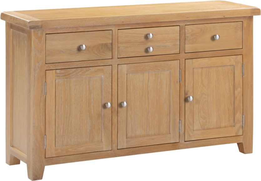 Seconique Windsor 3 Door 3 Drawer Sideboard Natural Oak