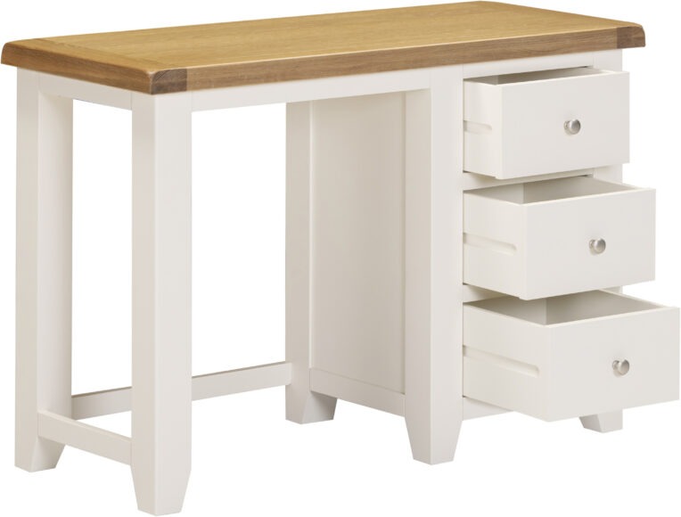 Seconique Windsor 3 Drawer Dressing Table Ivory/Oak