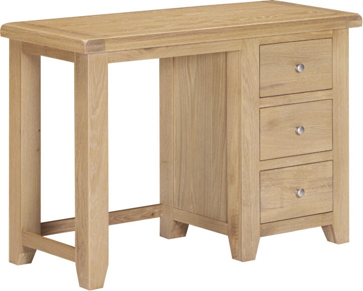 Seconique Windsor 3 Drawer Dressing Table Natural Oak
