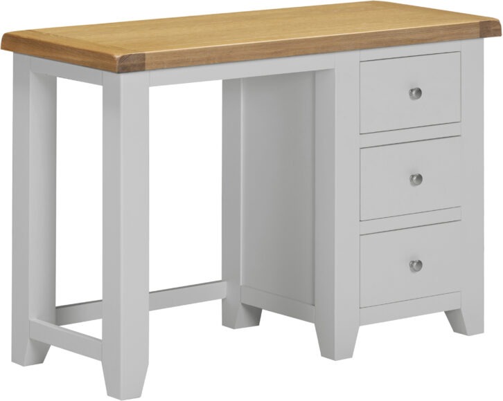 Seconique Windsor 3 Drawer Dressing Table Pebble Grey/Oak