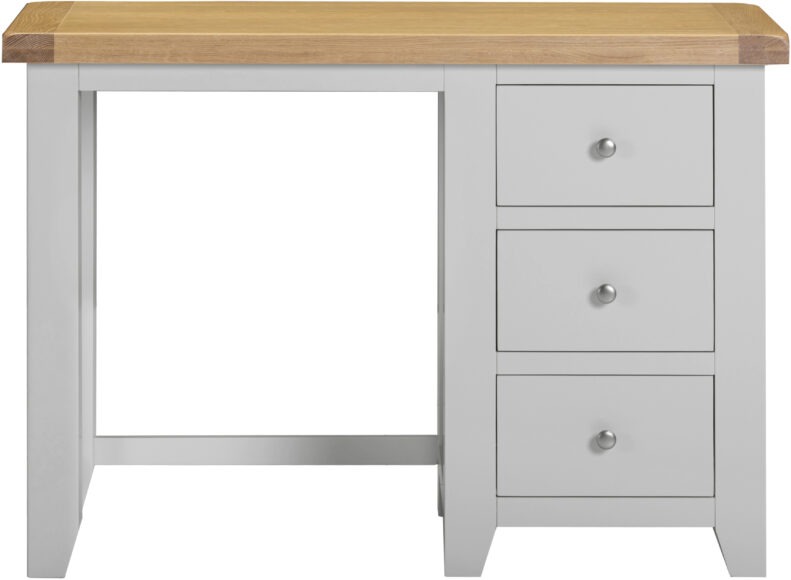 Seconique Windsor 3 Drawer Dressing Table Pebble Grey/Oak