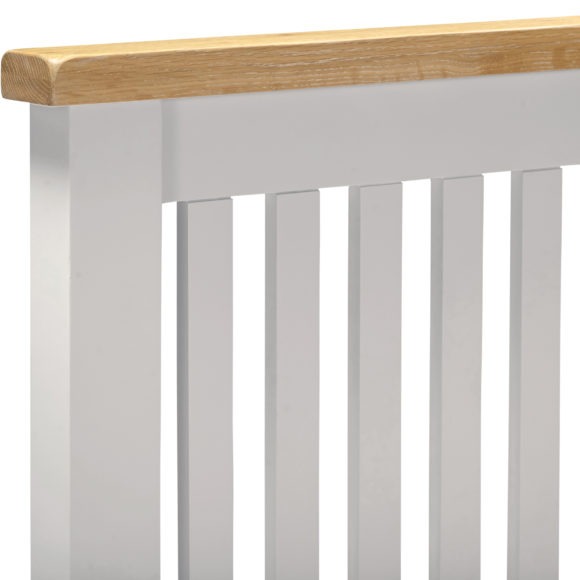 Seconique Windsor 4'6" Bed Low Foot End Pebble Grey/Oak