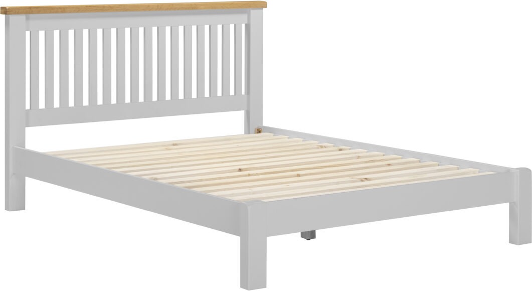 Seconique Windsor 5' Bed Low Foot End Pebble Grey/Oak