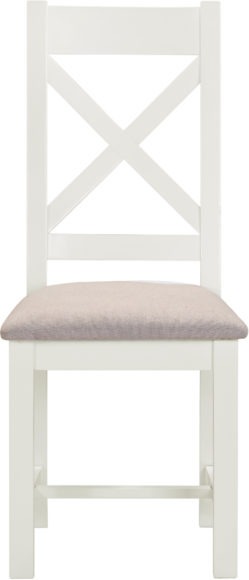 Seconique Windsor Cross Back Chair (Box Of 2) Ivory/Oat Fabric