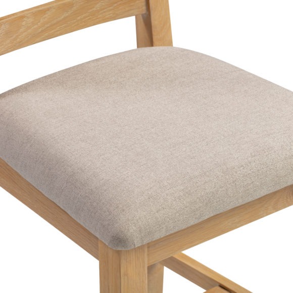 Seconique Windsor Cross Back Chair (Box Of 2) Natural Oak/Oat Fabric