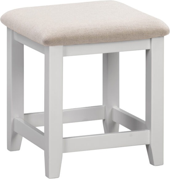 Seconique Windsor Dressing Table Stool Pebble Grey/Oat Fabric