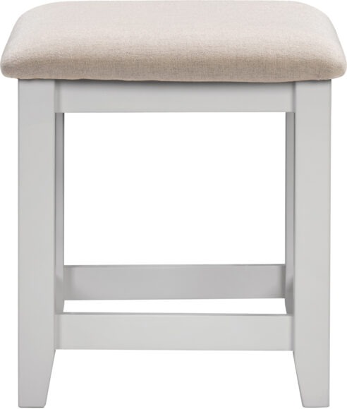 Seconique Windsor Dressing Table Stool Pebble Grey/Oat Fabric