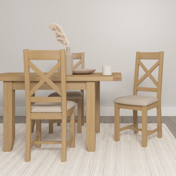 Seconique Windsor Extending Dining Table Natural Oak