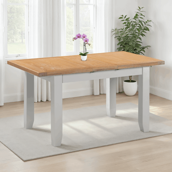 seconique Windsor Extending Dining Table Pebble Grey/Oak