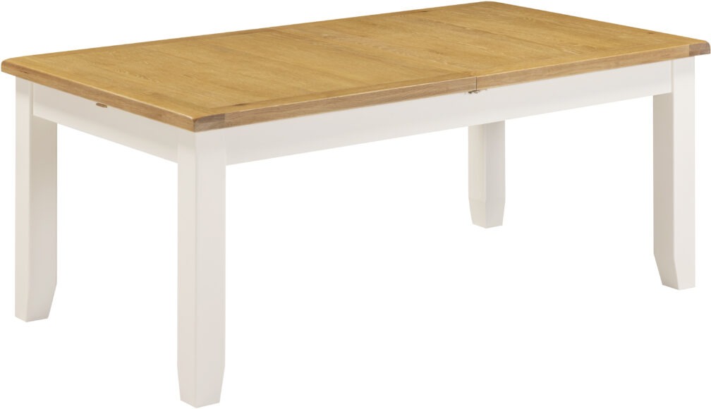 Seconique Windsor Large Extending Dining Table Ivory/Oak