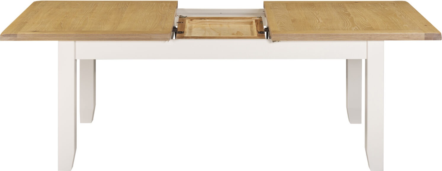 Seconique Windsor Large Extending Dining Table Ivory/Oak