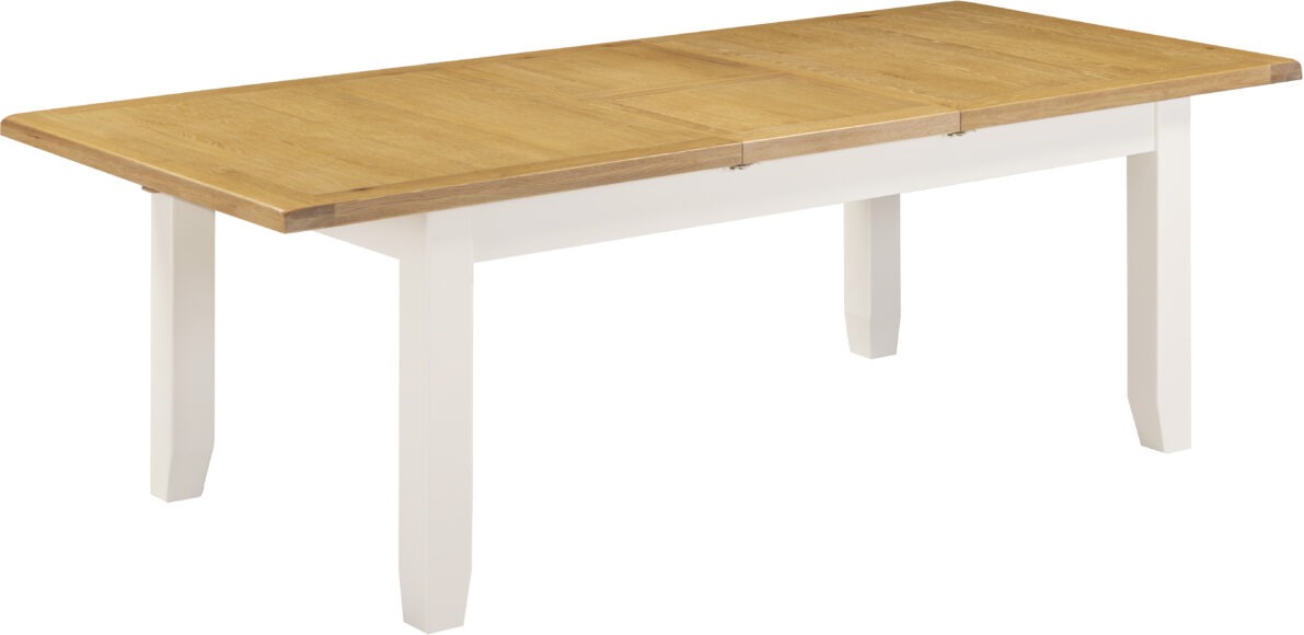 seconique Windsor Large Extending Dining Table Ivory/Oak