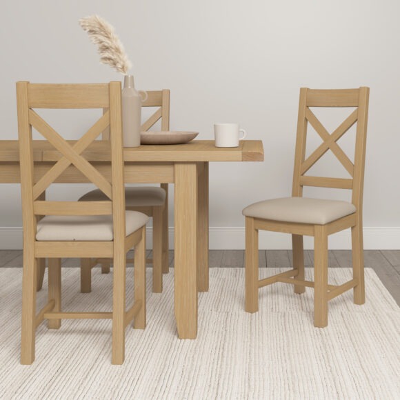 seconique Windsor Large Extending Dining Table Natural Oak