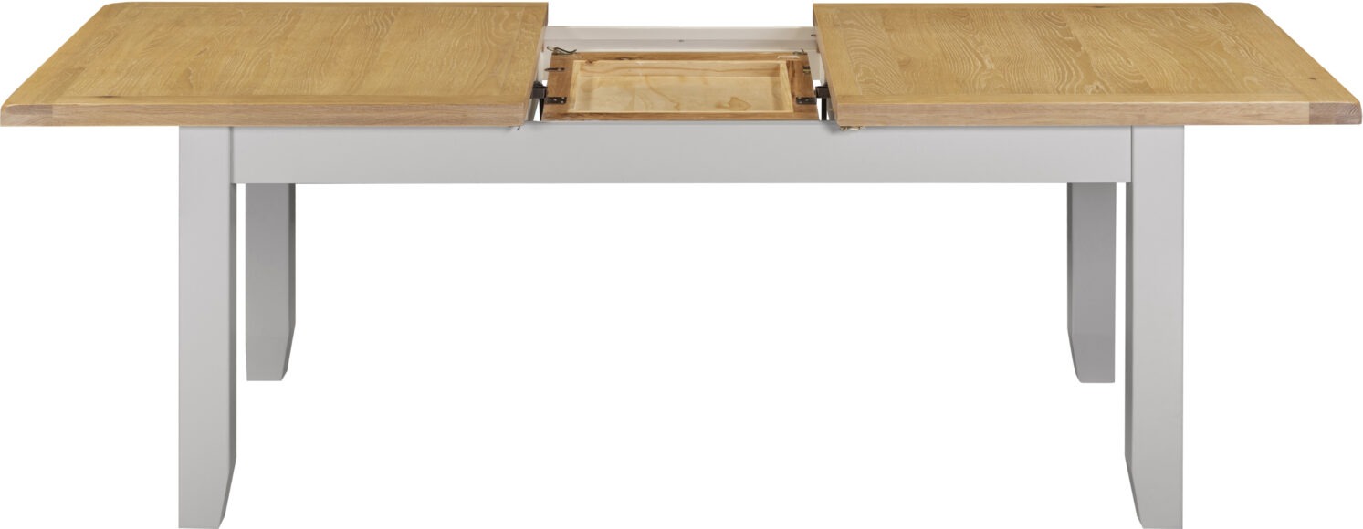 Seconique Windsor Large Extending Dining Table Pebble Grey/Oak