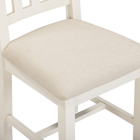 Seconique Windsor Slatted Chair (Box Of 2) Ivory/Oat Fabric
