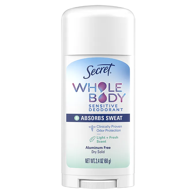 secret Aluminum Free Dry Feel Whole Body Deodorant Stick