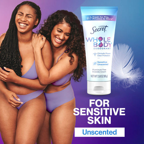 Secret Aluminum Free Whole Body Deodorant Invisible Cream