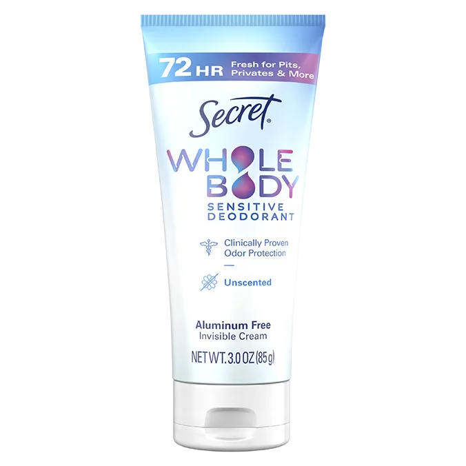 secret Aluminum Free Whole Body Deodorant Invisible Cream