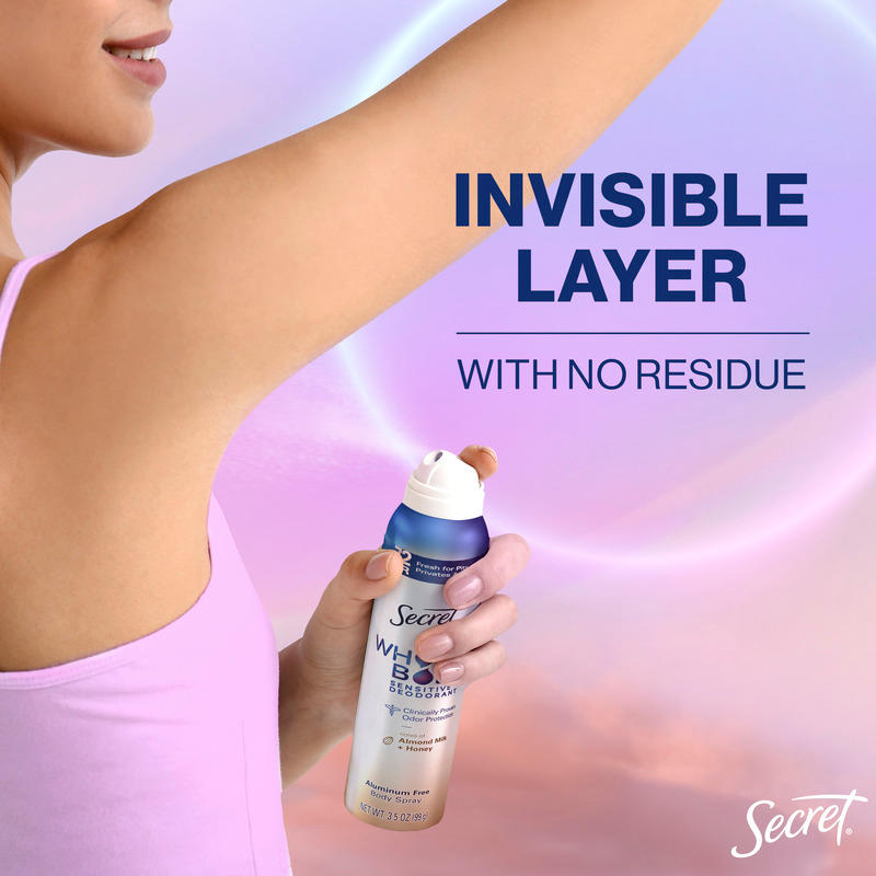 Secret Aluminum Free Whole Body Deodorant Spray